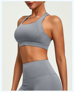 Double-sided Brocade Back Cross Yoga <b>Bra</b> for Women High Support Lightweight Spandex <b>Padded</b> with <b>Removable</b> <b>Padded</b> Cups - Product Image 5