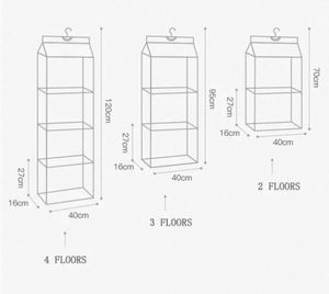 Wholesale New Design High Quality Fabric Multifunctional Eco-Friendly Folding <b>Hanging</b> Storage Organizer for Living Room - Product Image 3