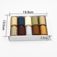 10 rollos de colores por caja, hilo de coser de poliéster 40/2 DIY, gran oferta