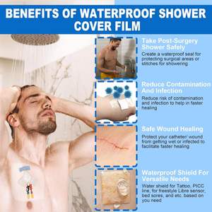 ที่ป้องกันแผลสำหรับอาบน้ำที่ปิดพันแผลขนาดใหญ่ผ้าพันแผลที่ทำคีโมพอร์ตหน้าอกฝาครอบสายสวนอุปกรณ์ป้องกันสาย Picc - Product Image 3