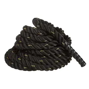 Alta qualidade preto Nylon Fitness Battle Rope Training Battling Ropes