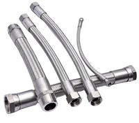 Tuyau flexible tressé en acier inoxydable, raccords forgés, filetages NPT/BSPT, applications pour radiateurs, DN8-DN400, ISO9001