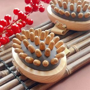 Brosse de <span class=keywords><strong>massage</strong></span> en bois naturel à coussin d'air, marque privée, anti-cellulite, pour sauna, spa, relaxation corporelle - Product Image 4