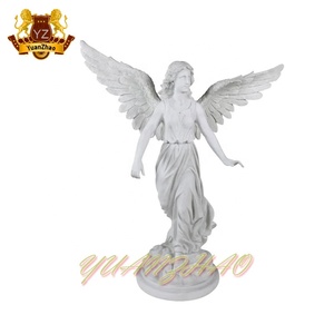 Sculpture en marbre de l'amour et de la déesse <span class=keywords><strong>Psyché</strong></span>, taille réelle, sculptée à la main, style occidental européen, statue de couple d'anges, décorations de jardin et de villa - Product Image 3