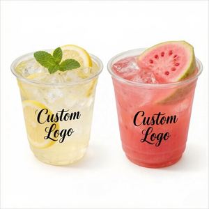 Vasos Desechables Ecológicos en Forma de U de PP con Logotipo Personalizado al por Mayor, para Jugos, Smoothies, Té Boba, con Tapas, para Picnic, Camping, Barbacoa, Bodas - Product Image 1