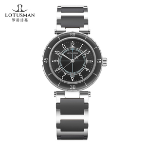 Thiết Kế Đẹp Mô Hình Nữ Thể Dục Kích Thước Kim Loại Với Gốm Đồng Hồ Đeo Tay Đầy Màu Sắc Có Dây Đeo Bằng Da - Product Image 3