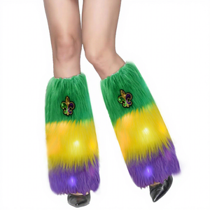 Neonglo Neuheit Karneval Bein wärmer Abdeckungen Outfit Frauen Männer Maskerade Zubehör Kostüm Polyester faser Batterie betrieben - Product Image 1