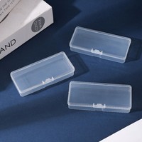 Boîte de rangement en plastique transparente miniature personnalisable, boîte de rangement rectangulaire transparente pour bijoux et composants électroniques