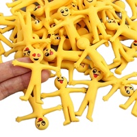 Figurines TPR Emojis à tirer, jouets sensoriels en gel, lot de jouets anti-stress pour enfants et adultes, idéal pour l'autisme, cadeaux de fête