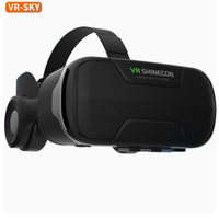 Lunettes VR VRshinecon G02ED avec casque, version panoramique à 360°, lunettes VR mobiles, haute définition, à porter sur la tête
