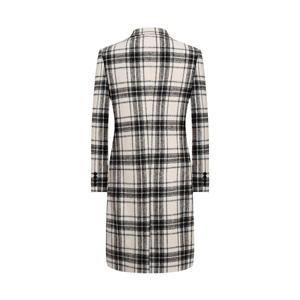 Manteau en laine haut de gamme pour hommes nouveau Style britannique <span class=keywords><strong>Tweed</strong></span> écossais Plaid Suit Flat Front Zipper Fly Single Breasted Long Made Worsted - Product Image 2