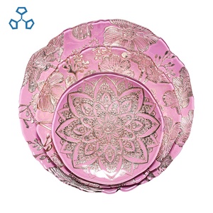Platos de Cristal Decorativos de 13 Pulgadas, Elegantes Platos de Cristal Rosados para Bodas, Fiestas, Banquetes, Cumpleaños y Celebraciones - Product Image 1