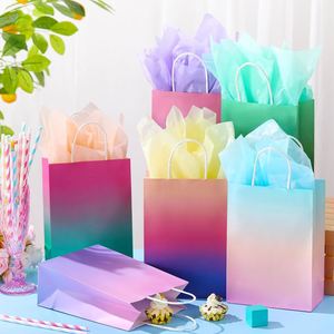 High Quality Kraft Paper Bag Custom Logo Reusable <b>Thick</b> Kraft Candy Tote With Reinforced <b>Rope</b> Handles for Candy Storage - Product Image 1