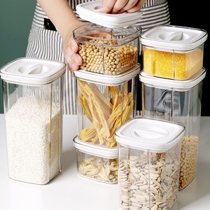 Elegantes Multifunktionales Pop-Top Kunststoff-Vorratsdosen-<span class=keywords><strong>Set</strong></span> mit Dichtung für Küche, Tee, Kaffee, Zucker und Gewürze - Product Image 2