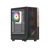 OEM Boîtier en bois pour PC ATX Mid-Tower Boîtier de jeu pour PC Tour d'armoire en verre trempé Boîtier de châssis d'ordinateur pour ordinateur de bureau