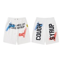 Shorts pour hommes Alocs 100 % coton de haute qualité, collection 2026, best-sellers : Shorts décontractés d'été style urbain avec imprimé 'Men's Cough Syrup'