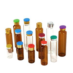 Vial de Vidrio Farmacéutico Ámbar con Protección UV, Ideal para Medicamentos Sensibles a la Luz, <span class=keywords><strong>Vacunas</strong></span> y Reactivos de Diagnóstico - Product Image 1