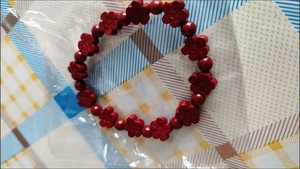 Bracelet Feng Shui Daisy pour femmes, véritable cinabre naturel, bracelet perlé à fleurs <span class=keywords><strong>de</strong></span> prunier pour <span class=keywords><strong>la</strong></span> <span class=keywords><strong>chance</strong></span> et <span class=keywords><strong>la</strong></span> prospérité - Product Image 6