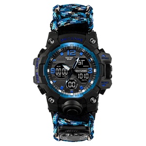 ป้องกันการสั่นสะเทือน ป้องกันการตก แสดงผลแบบนาฬิกาปลุก แสดงผลแบบสัปดาห์ กันน้ำ 5 ATM นาฬิกาข้อมือเรืองแสง นาฬิกาผู้ชาย นาฬิกาดิจิตอล - Product Image 1