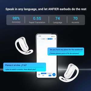 Wooask F56 Earbuds, Offline Language Translator, Two-Way Synchronous Real-time Device - Product Image 2