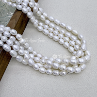 Perles de riz d'eau douce naturelles de haute qualité 8-9 mm, blanches, pour la fabrication de bijoux, matériel de perles - Vente chaude Muses Jewels