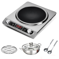 Cuisinière à induction concave multifonctionnelle pour la maison Haute puissance 3000W pour l'énergie solaire au gaz et la batterie