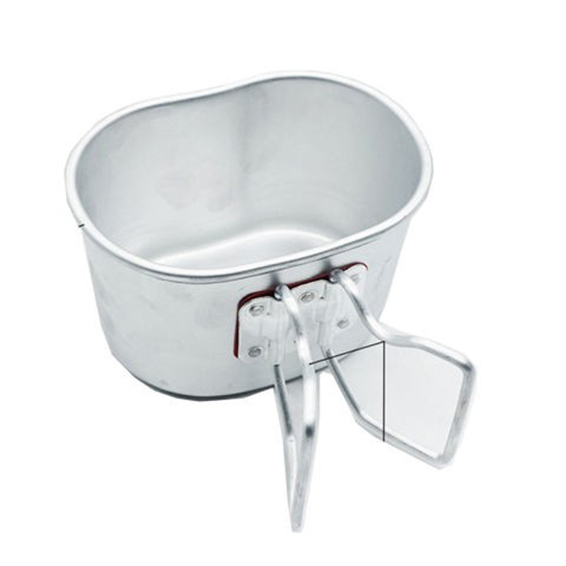 Tazza in alluminio con manico lungo