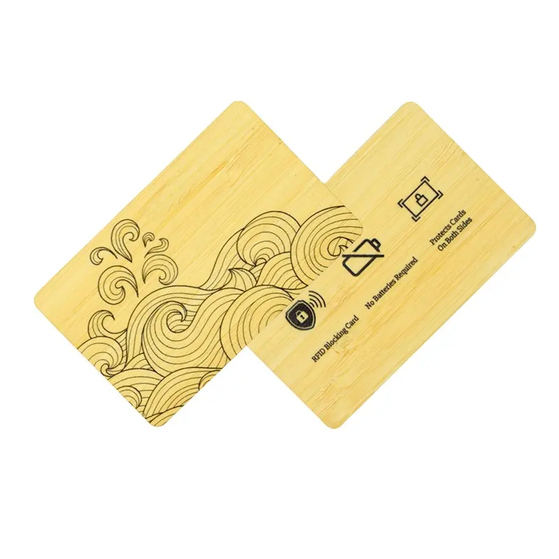 Environmentally friendly waterproof smart room NFC RFID hotel access card M1 chip wooden