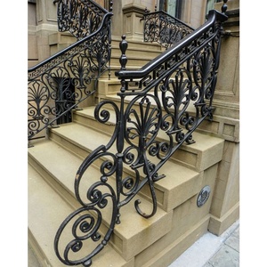 TL Iron Staircase <strong>Handrail</strong> <strong>Outdoor</strong> Wrought Iron Stair Railing Design Luxury Iron Stair <strong>Handrail</strong> - Product Image 1