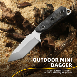 Nuevo cuchillo de supervivencia Bushcraft portátil para exteriores con mango 2 en 1 G10 y hoja fija con brújula - Product Image 2