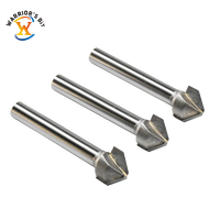 Mèches de toupie CNC personnalisées OEM Foret en carbure à rainure en V 3D Diamètres de tige de 1/4 pouces Fraise à bois en acier rapide Fraiseuse en bout