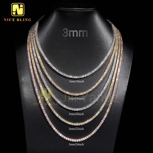 Stocks prêts 2mm 3mm 4mm MOINS CHER dans l'<span class=keywords><strong>histoire</strong></span> Moissanite Tennis Collier <span class=keywords><strong>Bracelet</strong></span> Hip Hop Bijoux Tennis Chaîne - Product Image 5