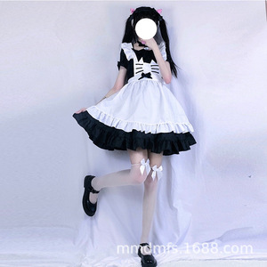 <b>Cat</b> Maid Outfit Lolita Dress <b>Black</b> White <b>Cosplay</b> Costume Japanese Soft Girl Style Spring 2025 - Product Image 2