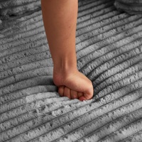 Canapé-lit convertible 2-en-1 moderne gris nordique, modulaire en forme de L, gonflable, compressé sous vide, sans assemblage, en velours côtelé