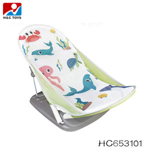 Silla de ducha de baño para bebé con <span class=keywords><strong>almohada</strong></span>, <span class=keywords><strong>bañera</strong></span> plegable infantil, silla de baño, asiento de bañista para bebé - Product Image 6