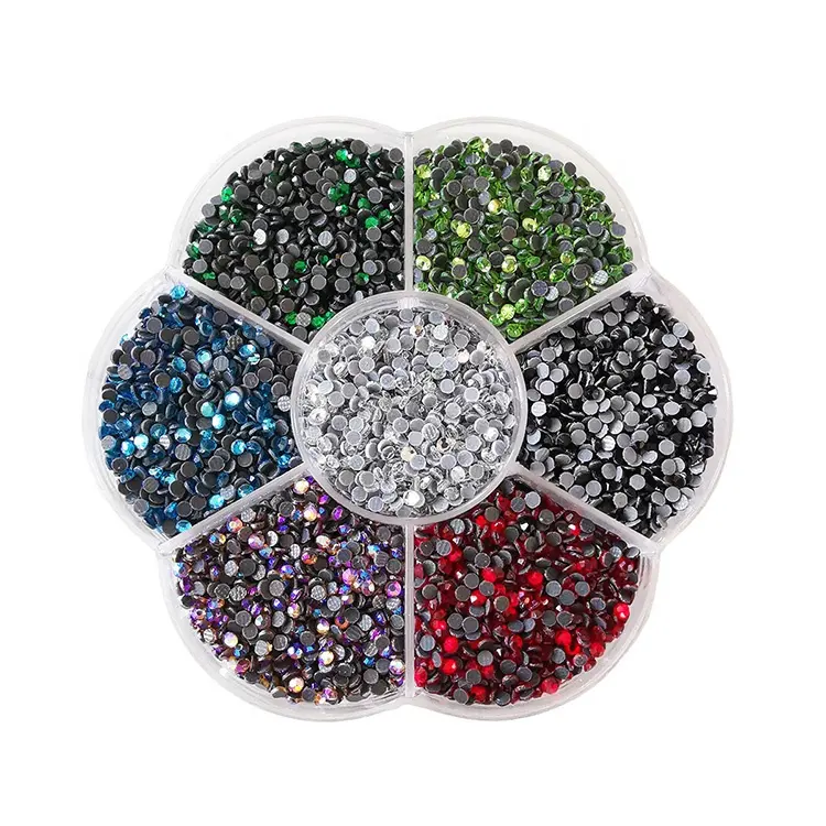 DIY 2mm Color Rhinestone Boxed Crystal Glass Clothing Nail Art Rhinestone DIY Shoe Sticker