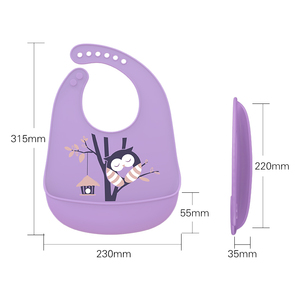 Bavoirs réglables en Silicone pour bébés, 5 pièces, avec image d'animaux, résiste à l'eau, salive, doux et <span class=keywords><strong>comestible</strong></span>, serviette, livraison directe - Product Image 6