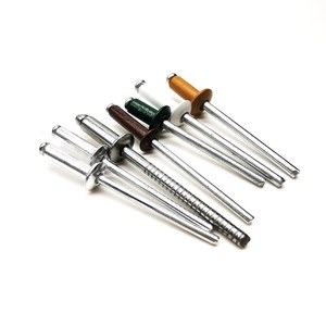 En stock, vente en gros, rivets aveugles en aluminium coloré à tête bombée, norme DIN7337, 4x12, fabriqués en Chine, pour la fourniture de quincaillerie pour meubles - Product Image 1