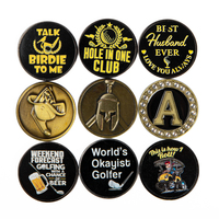 Marqueur de balle de golf en métal promotionnel personnalisé, durable, en gros, OEM, fabriqué en usine