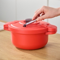 Cuisinière à pression, cuisson à basse et haute pression, pot à mijoter, soupes, viandes, rouge, multifonctionnelle, cuisinière à gaz, poignée en plastique