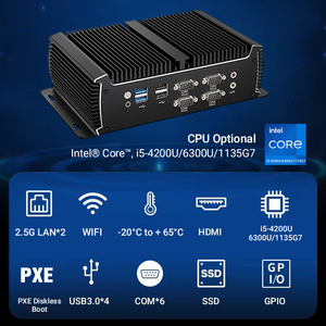 PC Industrial <span class=keywords><strong>I5</strong></span> CPU Opciones WIFI 4 BT 4 Dual DDR4 RAM MSATA SATA Almacenamiento RS232 COM Puertos Fanless Pequeño Compacto Industrial Pc <span class=keywords><strong>I5</strong></span> - Product Image 3