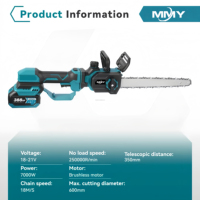 Batterie Li-ion 20V puissante poignée de réglage sans brosse longue portée 12 pouces scies à chaîne électriques sans fil outils de jardin pour le bois