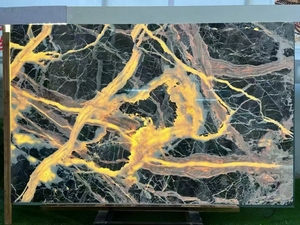 Ảo Ice <span class=keywords><strong>grey</strong></span> phiến đá cẩm thạch với màu đỏ và trắng tĩnh mạch mờ sọc xám gạch đá cẩm thạch cho tường sàn đá tự nhiên slab - Product Image 3