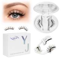 Stock mondial disponible : Kit de cils magnétiques souples réutilisables, prêt à être expédié, avec kit d'eye-liner magnétique et applicateur, courbure CC