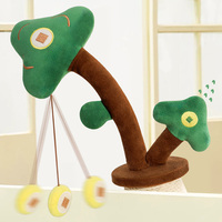 Mignon arbre à chat vertical en sisal avec poteau à gratter et balles suspendues