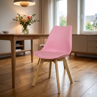 Chaise de bureau et de salle à manger en plastique à dossier tulipe, design nordique moderne, pour la maison et les bureaux de conférence, idéale pour le dropshipping