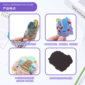 Aimants de réfrigérateur en acrylique personnalisés, thème de Pékin, cadeau culturel magnétique, personnages et animaux de compagnie personnalisables - Product Image 3