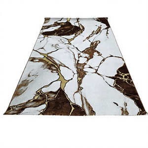Alfombra Turca de Poliéster Afelpada Adiva, Tejida a Máquina con Diseño Jacquard, de Pelo Alto, Acolchada, Reversible, Lavable, Antideslizante y Antimicrobiana - Product Image 1