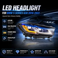 Kit de mise à niveau JC pour BMW Série 5 G38 G30 2018-2022 vers phares M5 Laser Full LED avec clignotants, Plug and Play