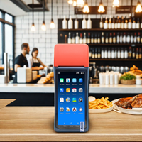 Grosir kustom portabel layar HD 6.0 inci Android 8.1/11 mesin kasir Terminal Pos genggam untuk restoran